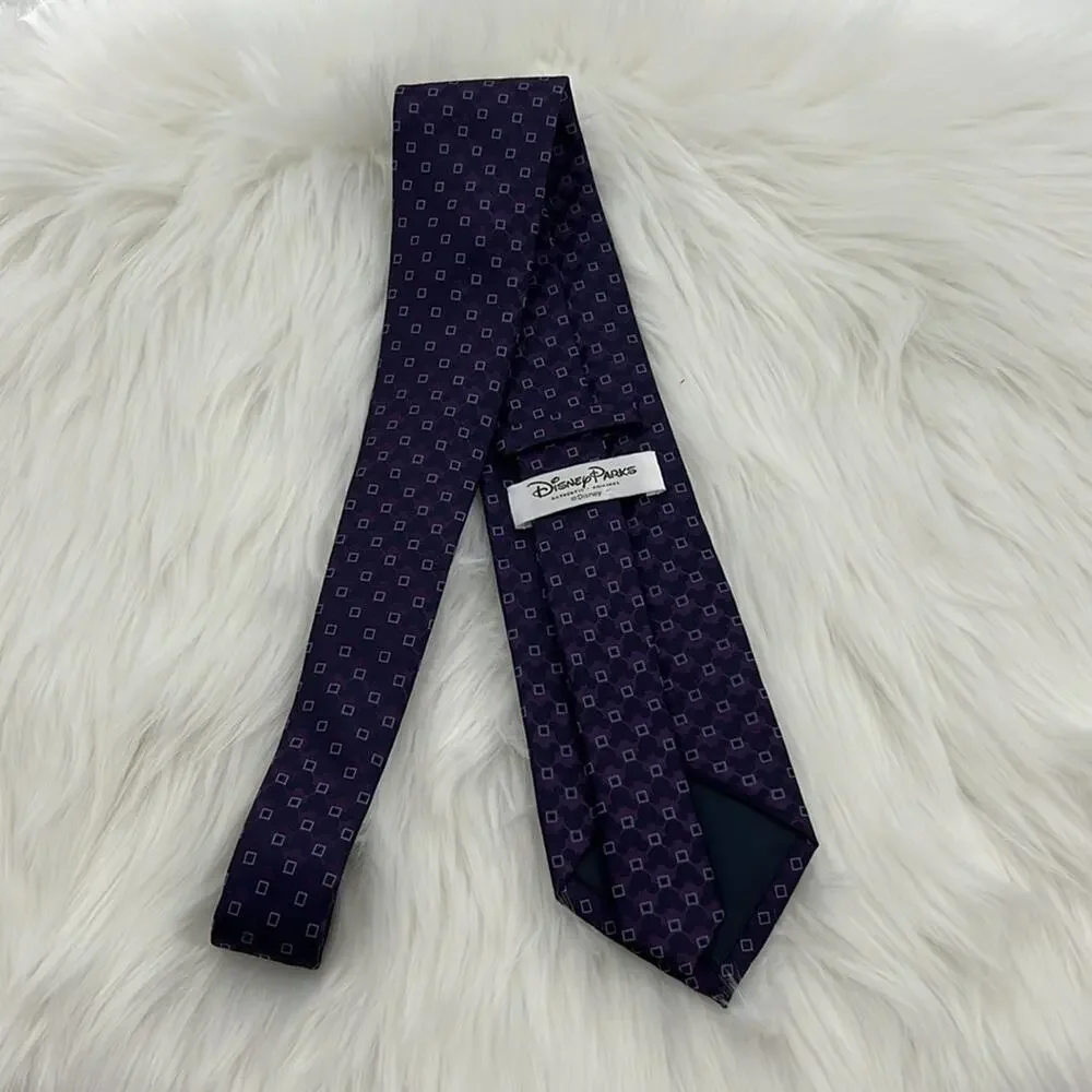 Disney Parks Original Hidden Mickey Mouse Tie 100% Silk. - Purple